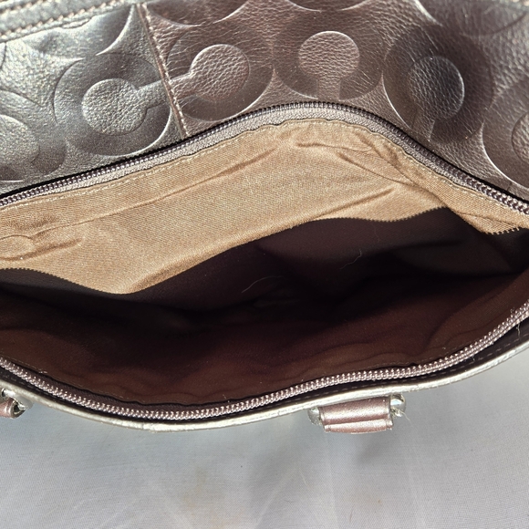 Authentic Coach Choclate Brown Embossed Leather Briefcase. No G1093- 70251 - Picture 12 of 13